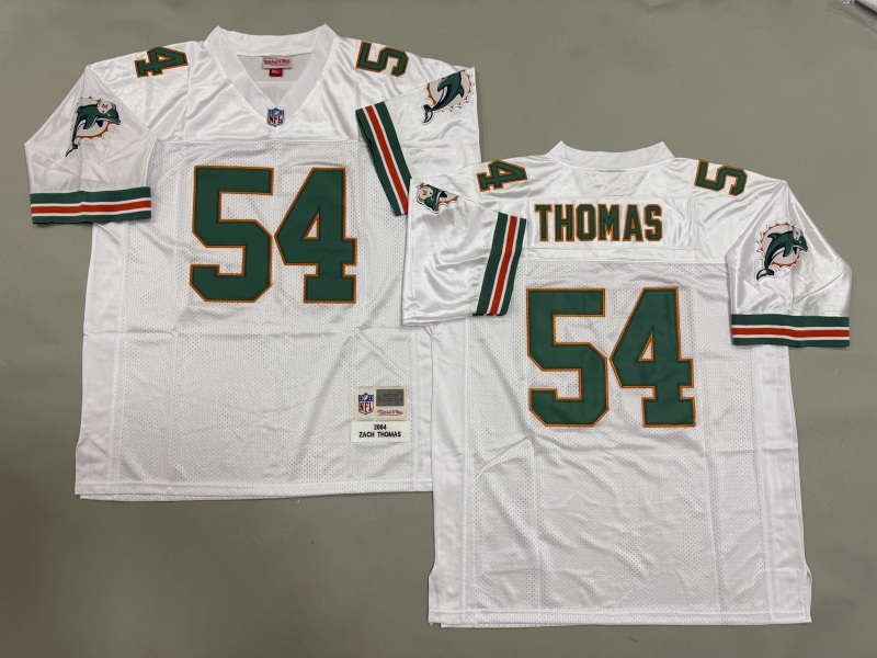 Men 2025 Miami Dolphins #54 Thomas white Throwback Limited NFL Jersey style 002->miami dolphins->NFL Jersey